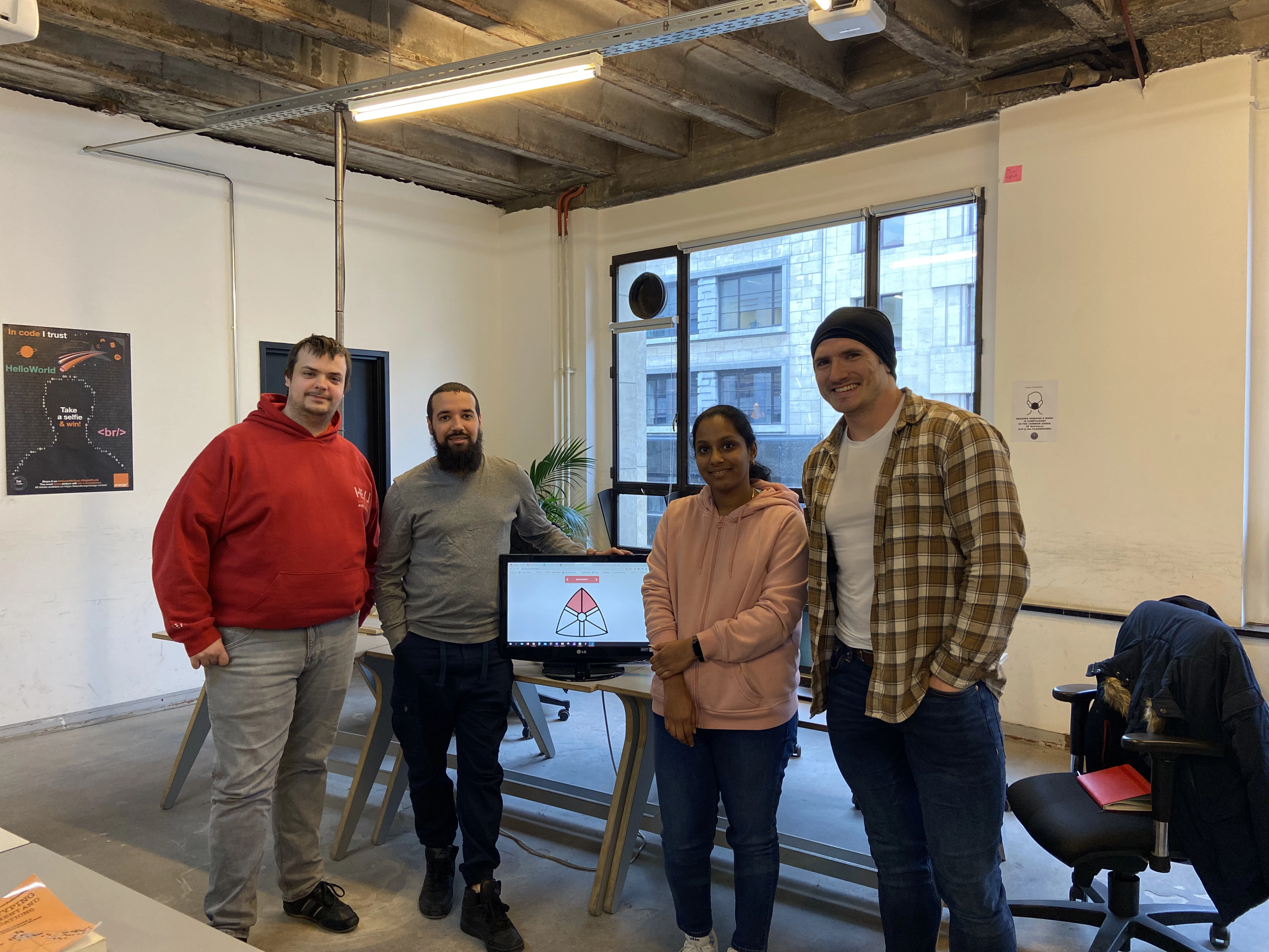A second photo of the 2022 somatotype build team during the project.